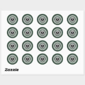 Groen paspoort Mexico Ronde Sticker (Vel)