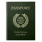 groen paspoort notitieboek (Voorkant)