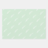 Groen pasta met liefdespapierbladen inpakpapier vel (Voorkant 2)