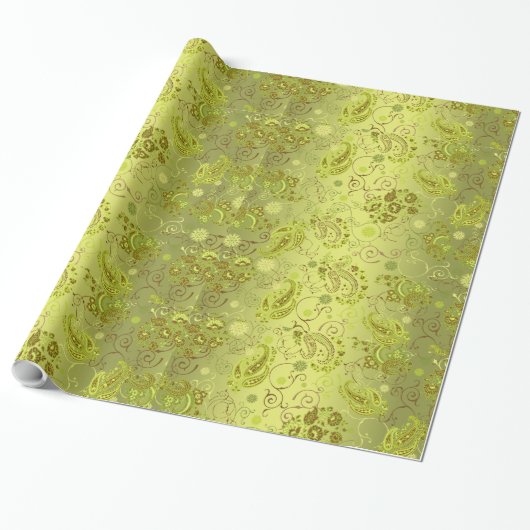 Groen pasteitsenpapier cadeaupapier (Uitgerold)