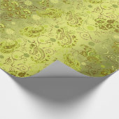 Groen pasteitsenpapier cadeaupapier (Hoek)