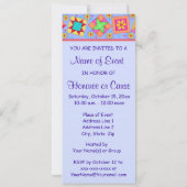 Groen patchwork in Lavender Quilt Block Art Kaart (Achterkant)