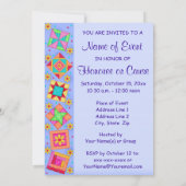 Groen patchwork in Lavender Quilt Block Art Kaart (Achterkant)