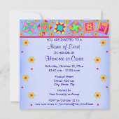 Groen patchwork in Lavender Quilt Block Art Kaart (Achterkant)