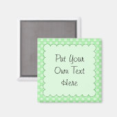 Groen patchworkpatroon magneet (Voorkant / Achterkant)