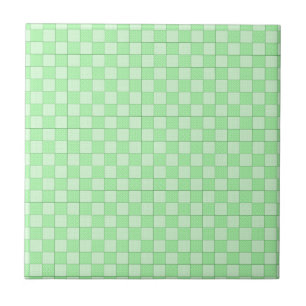Groen patchworkpatroon tegeltje
