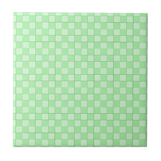 Groen patchworkpatroon tegeltje (Voorkant)