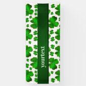 groen, patrick, klaver, vakantie, shamrock, heilig spandoek (Verticaal)