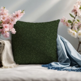 Groen patroon bladeren monogram kussen