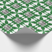 Groen patroon cadeaupapier (Hoek)
