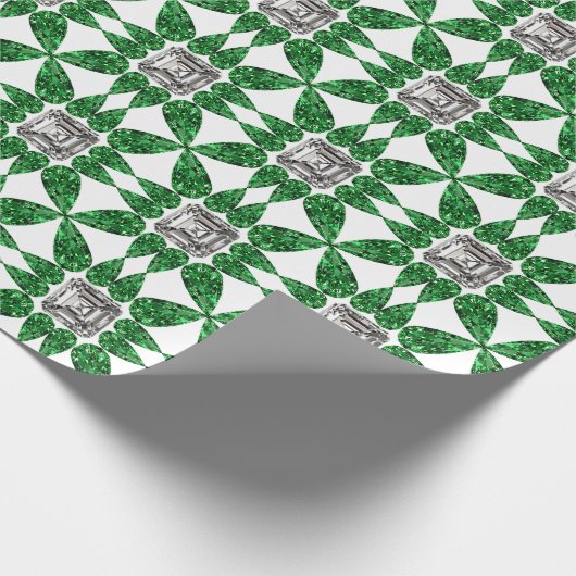 Groen patroon cadeaupapier (Hoek)