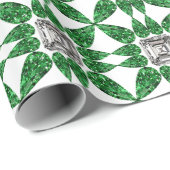 Groen patroon cadeaupapier (Rol Hoek)