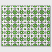 Groen patroon cadeaupapier (Vlak)