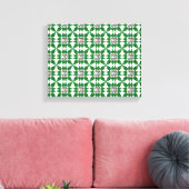 Groen patroon canvas afdruk (Insitu (Woonkamer))