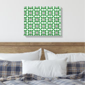 Groen patroon canvas afdruk (Insitu (Slaapkamer))