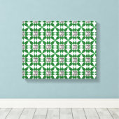 Groen patroon canvas afdruk (Insitu (Houten vloer))