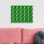 Groen patroon canvas afdruk (Insitu (Woonkamer))