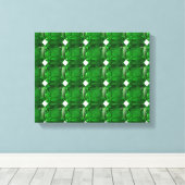 Groen patroon canvas afdruk (Insitu (Houten vloer))