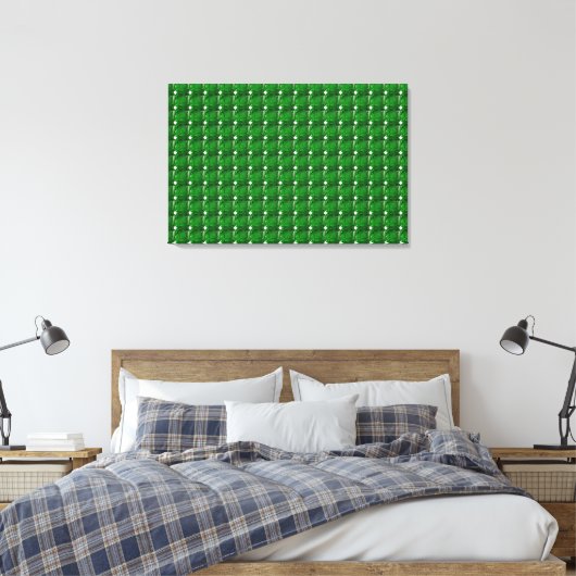 Groen patroon canvas afdruk (Insitu (Slaapkamer))