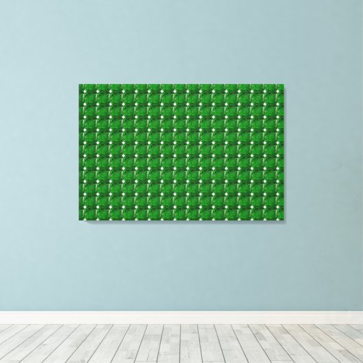 Groen patroon canvas afdruk (Insitu (Houten vloer))