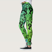 Groen patroon Elegant Damask Leggings (Links)