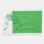 Groen patroon en specerijen Dill Kitchen Design Theedoek (Horizontaal)