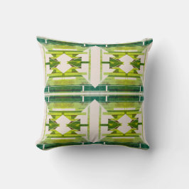 Groen patroon Grote Tegel Zuidwest Art Motief Kussen