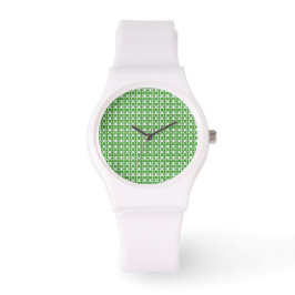 Groen patroon horloge