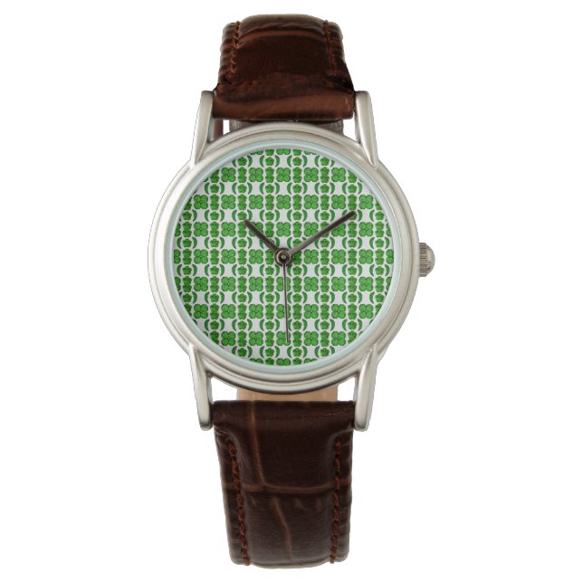 Groen patroon horloge (Voorkant)