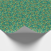 Groen patroon Iers LUCKY Cadeaupapier (Hoek)