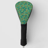 Groen patroon Iers LUCKY Golfheadcover (Voorkant)