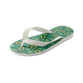 Groen patroon Iers LUCKY Kinder Teenslippers (Schuin)