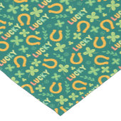 Groen patroon Iers LUCKY Korte Tafelloper (Hoek)