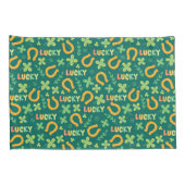 Groen patroon Iers LUCKY Kussensloop (Achterkant-Rechts)