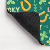 Groen patroon Iers LUCKY Muismat (Hoek)