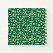 Groen patroon Iers LUCKY Notitieboek (Achterkant)