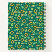 Groen patroon Iers LUCKY Notitieboek (Achterkant)