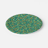 Groen patroon Iers LUCKY Papieren Bordje (Gekanteld)