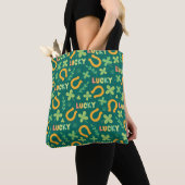 Groen patroon Iers LUCKY Tote Bag (Dichtbij)