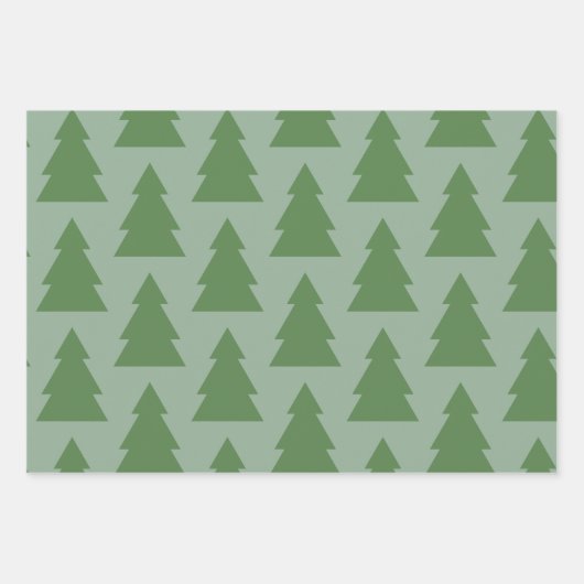 Groen Patroon Kerst Wrapping Papier Assortiment Inpakpapier Vel (Voorkant)