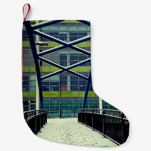 Groen patroon kleine kerstsok (Voorkant)