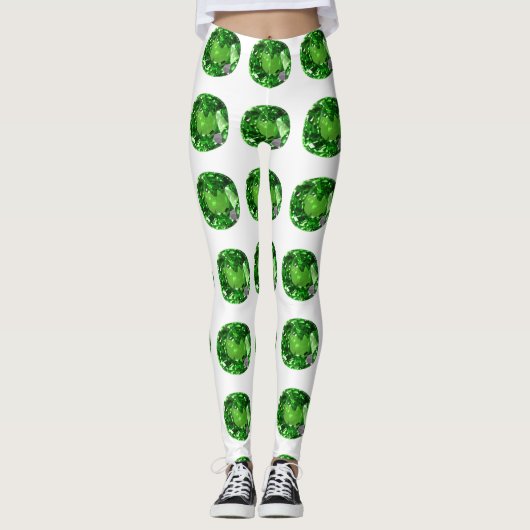 Groen patroon leggings (Voorkant)