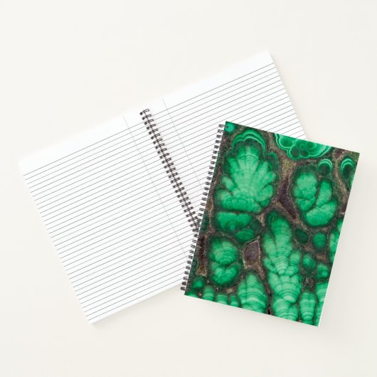Groen Patroon Malachiet Notitieboek (Binnen)
