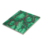 Groen Patroon Malachiet Tegeltje (Zijkant)