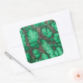Groen Patroon Malachiet Vierkante Sticker (Envelop)