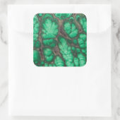 Groen Patroon Malachiet Vierkante Sticker (Tas)
