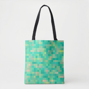 Groen patroon met meerdere kleuren tote bag