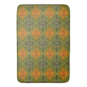 Groen patroon met oranje badmat (Voorkant Verticaal)