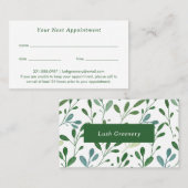 Groen Patroon Modern Afsprakenkaartje (Voorkant / Achterkant)