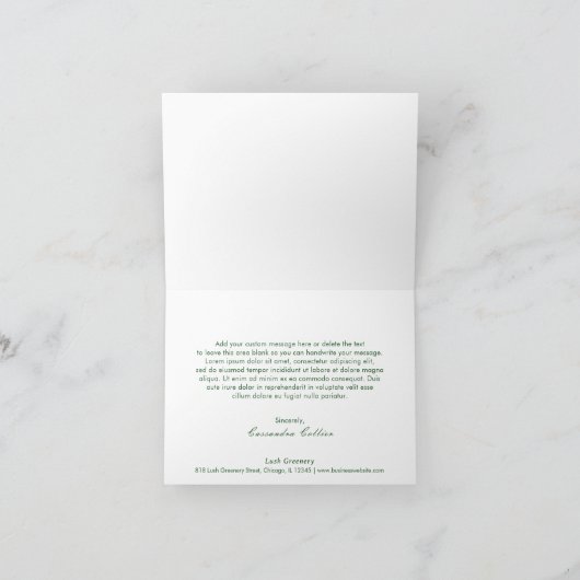 Groen Patroon Modern Bedankkaart (Binnen)